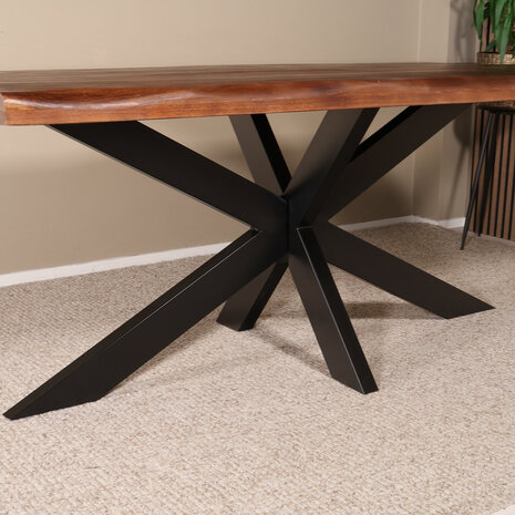 Lizzely Garden & Living Eettafel boomstam mangohout 180cm Indiana industriële duurzaam boomstamtafel mango Lizzely Garden & Living Eettafel boomstam mangohout 180cm Indiana industriële duurzaam boomstamtafel mango