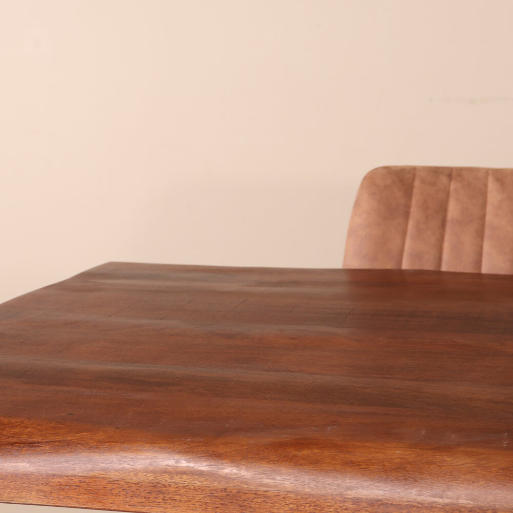 Eettafel boomstam mangohout 180cm Indiana industriële duurzaam boomstamtafel mango Eettafel boomstam mangohout 180cm Indiana industriële duurzaam boomstamtafel mango