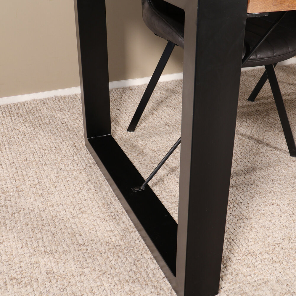 Eettafel rechthoekig Jonas 160x90cm mangohout duurzaam mango tafel