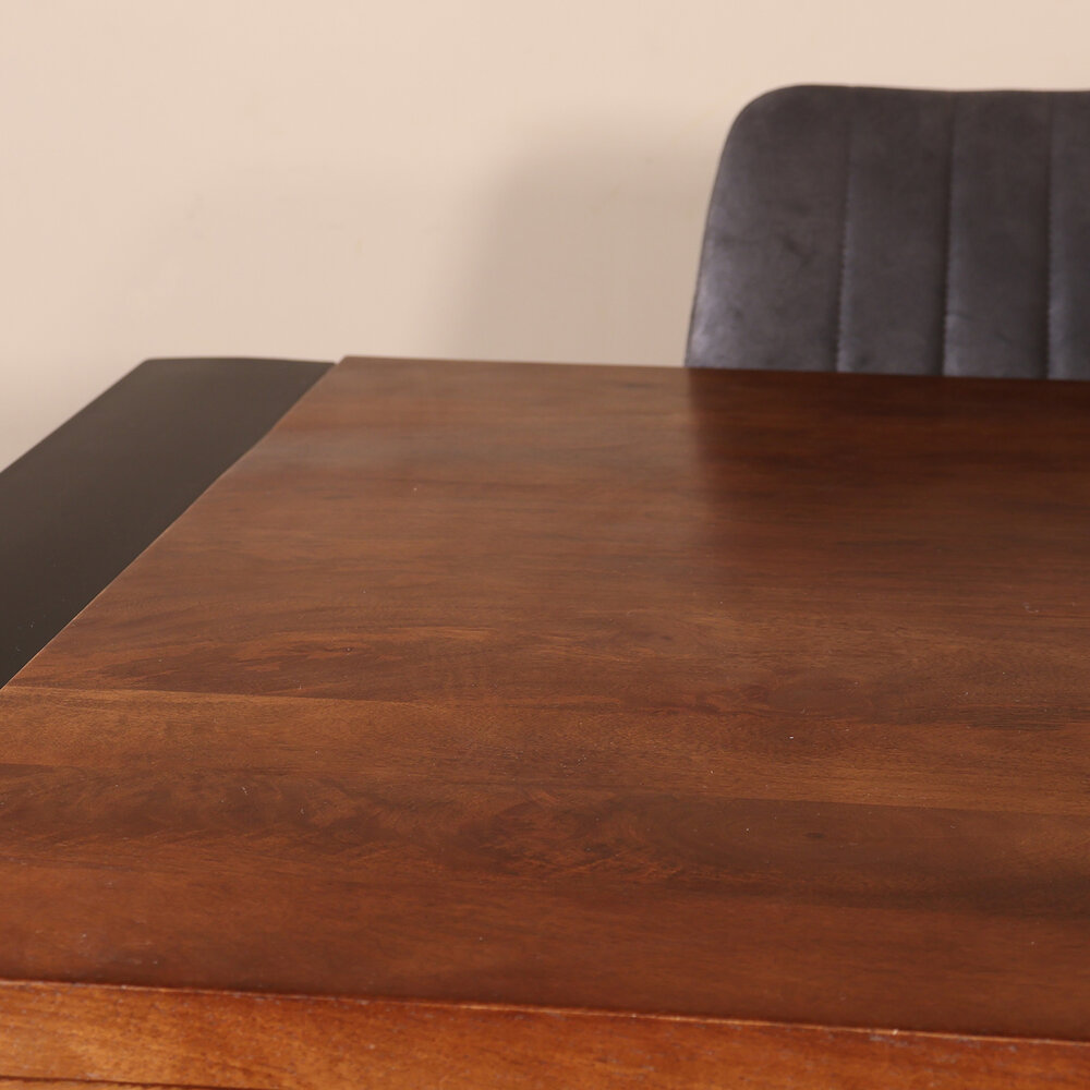 Eettafel rechthoekig Jonas 160x90cm mangohout duurzaam mango tafel