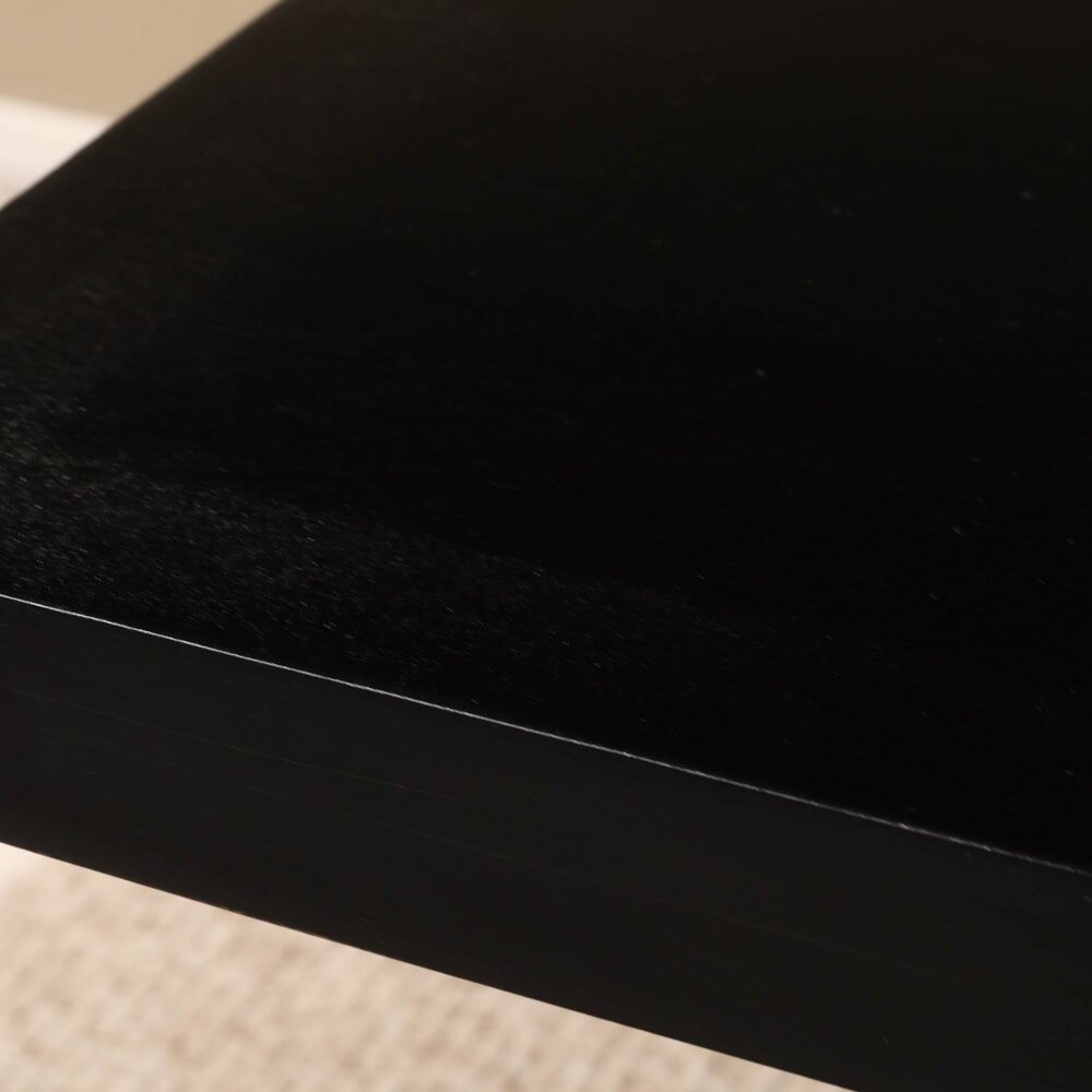 Eettafel langwerpig mangohout 180cm zwart John langwerpige tafel duurzaam mango eetkamertafel