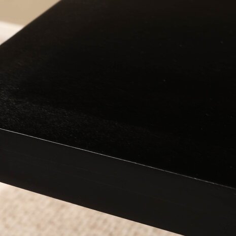 Lizzely Garden & Living Eettafel langwerpig mangohout 180cm zwart John langwerpige tafel duurzaam mango eetkamertafel