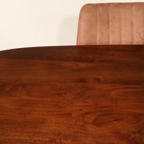 Lizzely Garden & Living Eettafel deens ovaal mangohout 240cm Austin bruin ovale tafel duurzaam mango eetkamertafel