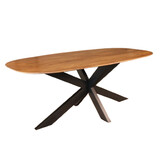 Lizzely Garden & Living Eettafel deens ovaal mangohout 240cm Austin lichtbruin ovale tafel duurzaam mango eetkamertafel Lizzely Garden & Living Eettafel deens ovaal mangohout 240cm Austin lichtbruin ovale tafel duurzaam mango eetkamertafel