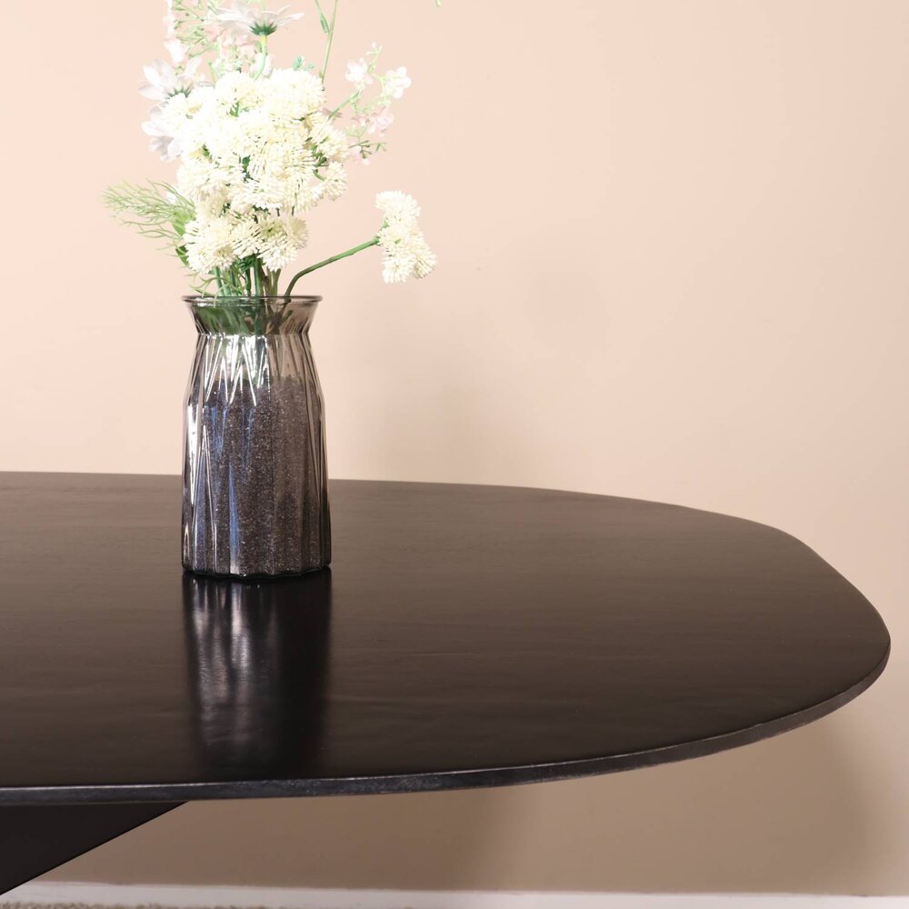 Eettafel deens ovaal mangohout 240cm Austin zwart ovale tafel duurzaam mango eetkamertafel Eettafel deens ovaal mangohout 240cm Austin zwart ovale tafel duurzaam mango eetkamertafel