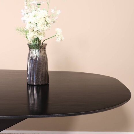 Lizzely Garden & Living Eettafel deens ovaal mangohout 240cm Austin zwart ovale tafel duurzaam mango eetkamertafel Lizzely Garden & Living Eettafel deens ovaal mangohout 240cm Austin zwart ovale tafel duurzaam mango eetkamertafel