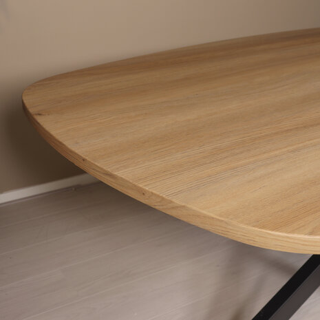 Lizzely Garden & Living Eettafel Deens ovaal 240x110cm licht bruin Hero ovale eettafel