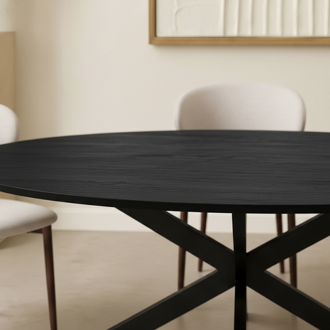 Lizzely Garden & Living Eettafel ovaal 240cm Rato zwart ovale eettafel