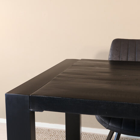 Lizzely Garden & Living Eettafel rechthoekig mangohout Jonas zwart 160cm duurzaam mango tafel eetkamertafel hout Lizzely Garden & Living Eettafel rechthoekig mangohout Jonas zwart 160cm duurzaam mango tafel eetkamertafel hout