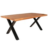Lizzely Garden & Living Eettafel rechthoek Xavier 200cm duurzaam mangohout tafel met X-poot mango eetkamertafel rechthoekig Lizzely Garden & Living Eettafel rechthoek Xavier 200cm duurzaam mangohout tafel met X-poot mango eetkamertafel rechthoekig