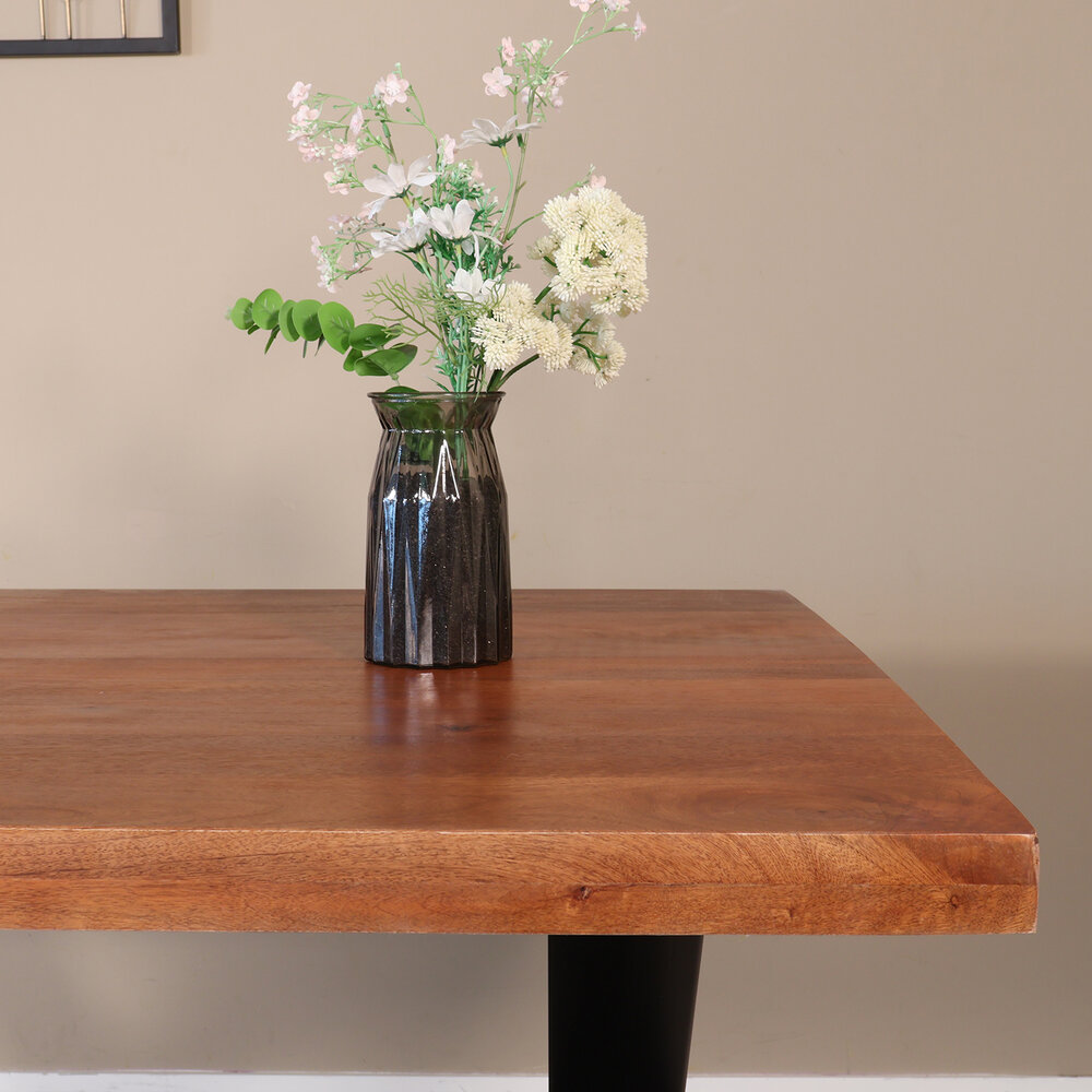 Eettafel rechthoek Xavier 200cm duurzaam mangohout tafel met X-poot mango eetkamertafel rechthoekig