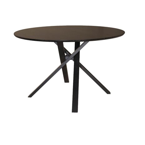 Lizzely Garden & Living Eettafel rond Ronsi zwart 120cm ronde tafel