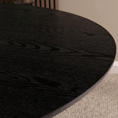 Lizzely Garden & Living Eettafel rond Ronsi zwart 120cm ronde tafel
