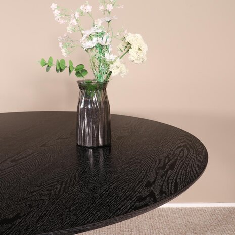 Lizzely Garden & Living Eettafel rond Ronsi zwart 120cm ronde tafel