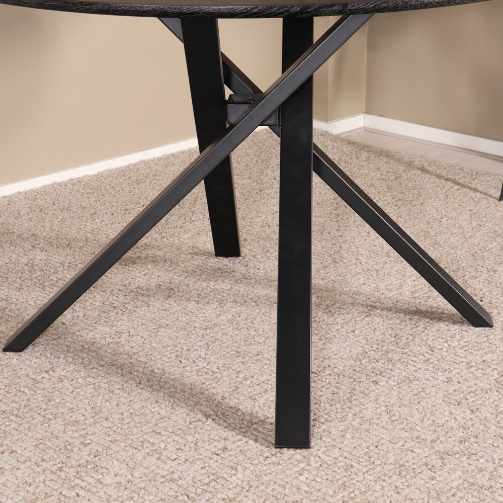 Eettafel rond Ronsi zwart 120cm ronde tafel