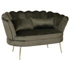 Zitbank Belle 2 zits donkergroen 140cm stof bankstel incl. 2 kussens bank Zitbank Belle 2 zits donkergroen 140cm stof bankstel incl. 2 kussens bank