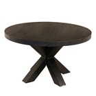 Salontafel rond zwart mangohout 70cm Jesse