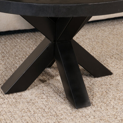 Lizzely Garden & Living Salontafel rond mangohout 70cm Jesse zwart Lizzely Garden & Living Salontafel rond mangohout 70cm Jesse zwart