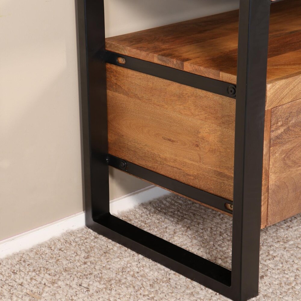 TV meubel mangohout Ilse industrieel 150cm duurzaam massief hout mango