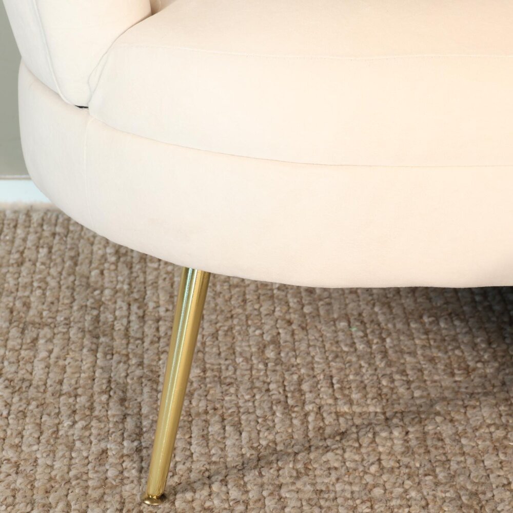 Zitbank Belle 2 zits velvet crème 140cm stof bankstel Zitbank Belle 2 zits velvet crème 140cm stof bankstel