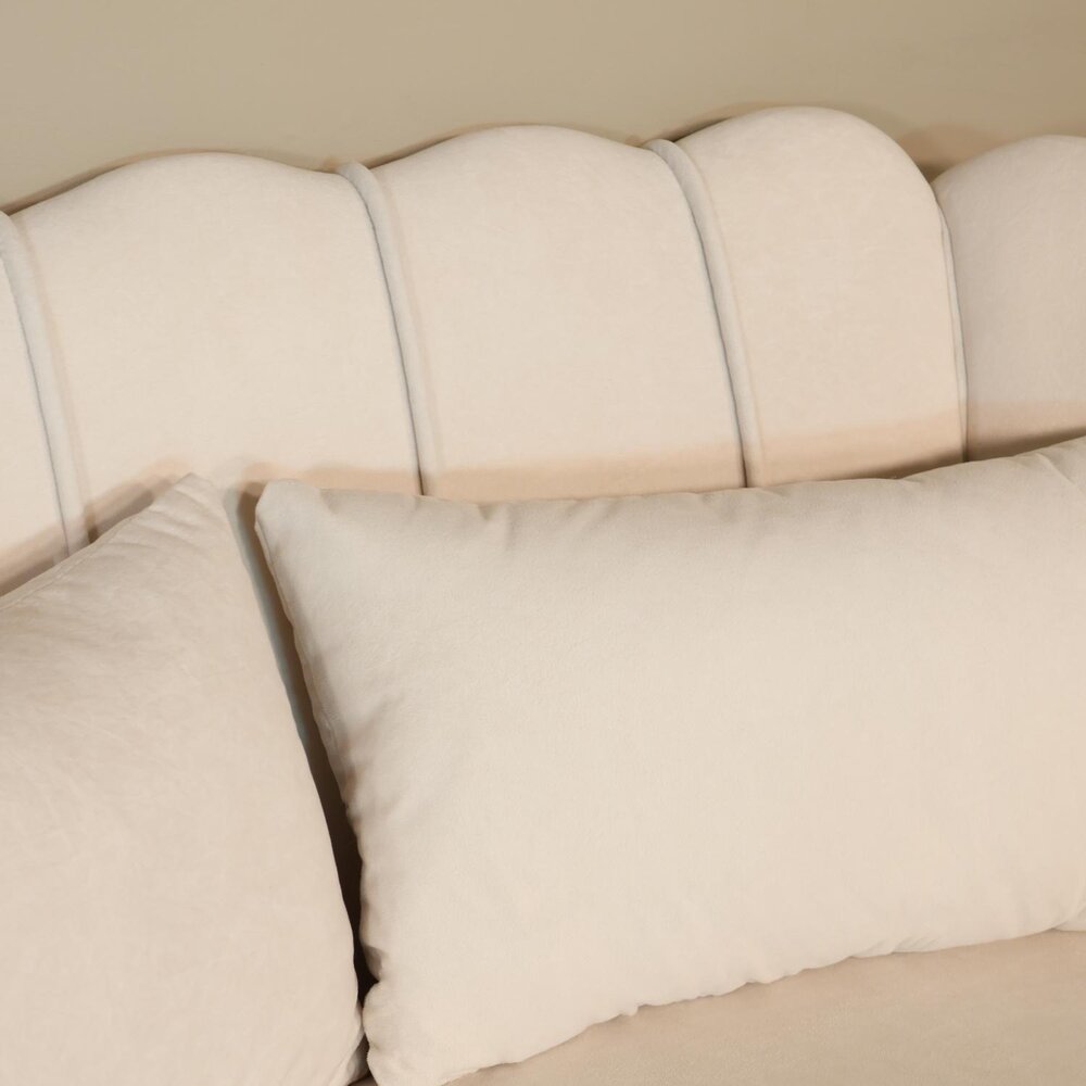 Zitbank Belle 2 zits velvet crème 140cm stof bankstel Zitbank Belle 2 zits velvet crème 140cm stof bankstel