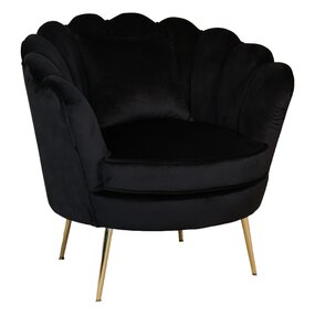 Lizzely Garden & Living Fauteuil zitbank 1 persoons stoel Belle velvet zwart bankje Lizzely Garden & Living Fauteuil zitbank 1 persoons stoel Belle velvet zwart bankje