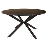 Lizzely Garden & Living Eettafel rond visgraat Ozzy zwart 140cm ronde tafel