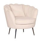 Fauteuil zitbank 1 persoons belle velvet crème Fauteuil zitbank 1 persoons belle velvet crème