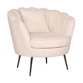 Lizzely Garden & Living Fauteuil zitbank 1 persoons belle velvet crème