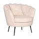 Lizzely Garden & Living Fauteuil zitbank 1 persoons belle velvet crème