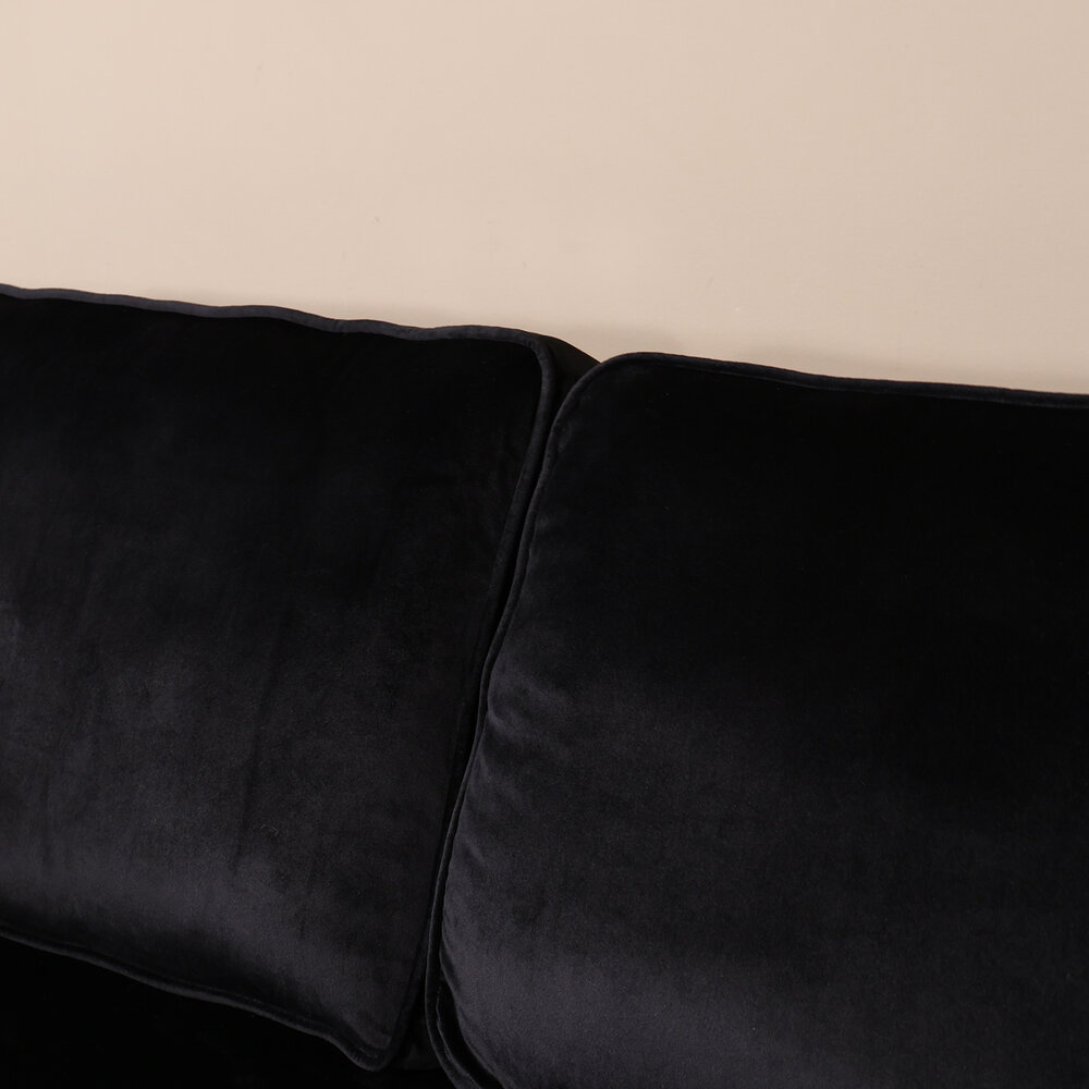 Hoekbank Tavero 280cm zwart links