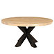 Lizzely Garden & Living Salontafel rond mangohout 90cm Jesse lichtbruin