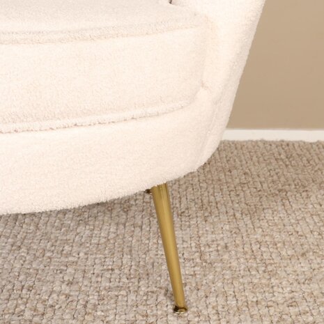 Lizzely Garden & Living Fauteuil zitbank 1 persoons Belle teddy wit Lizzely Garden & Living Fauteuil zitbank 1 persoons Belle teddy wit