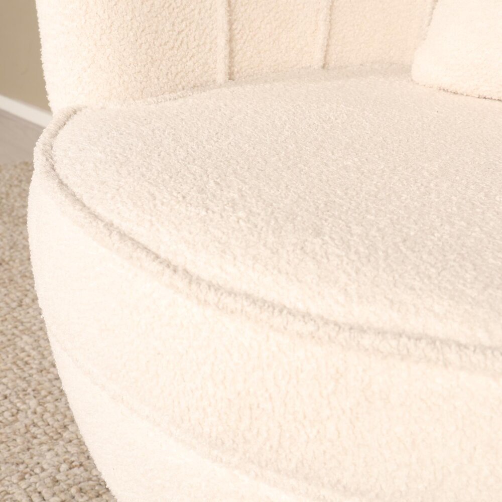 Fauteuil zitbank 1 persoons Belle teddy wit Fauteuil zitbank 1 persoons Belle teddy wit