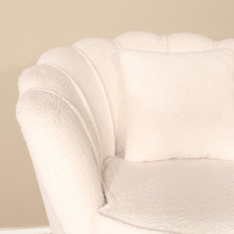 Lizzely Garden & Living Fauteuil zitbank 1 persoons Belle teddy wit Lizzely Garden & Living Fauteuil zitbank 1 persoons Belle teddy wit