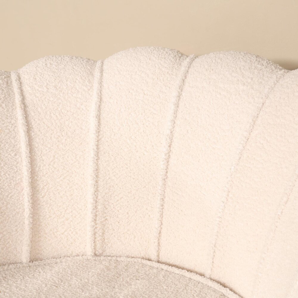 Fauteuil zitbank 1 persoons Belle teddy wit Fauteuil zitbank 1 persoons Belle teddy wit