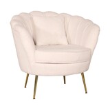 Lizzely Garden & Living Fauteuil zitbank 1 persoons Belle teddy wit