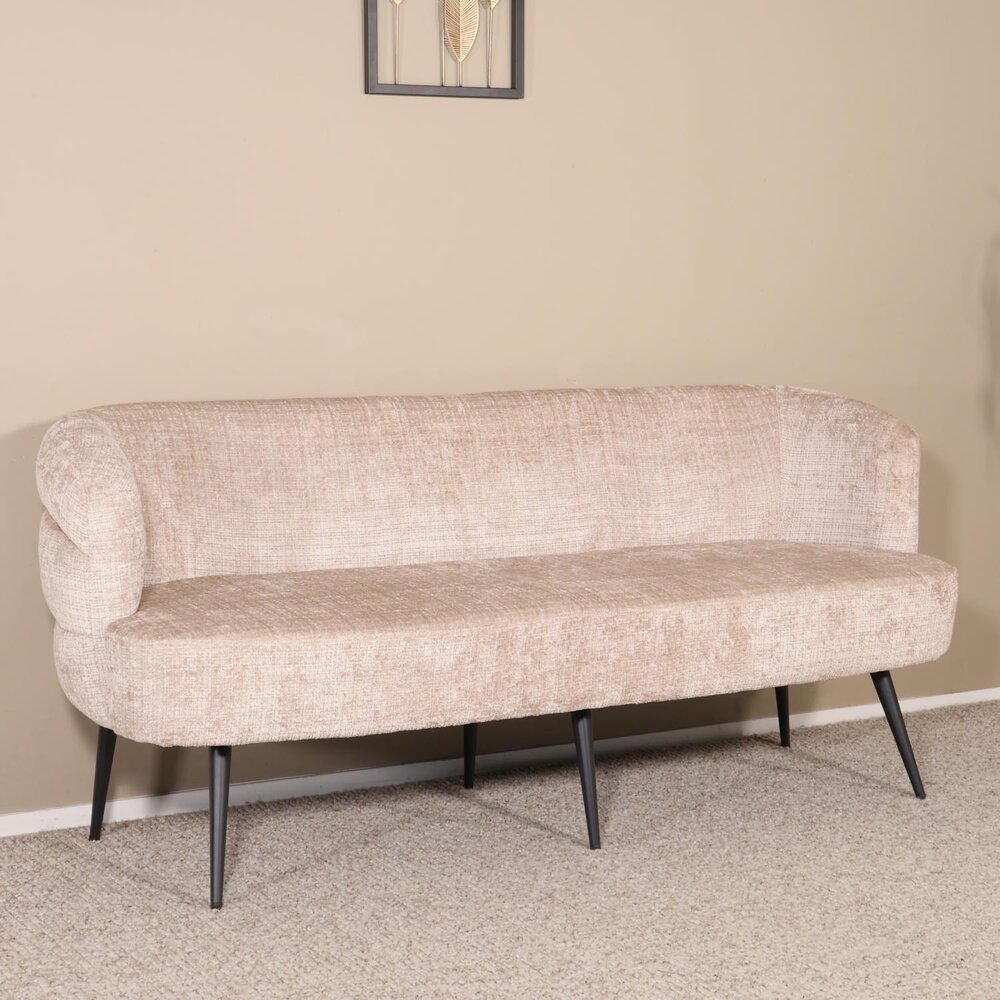 Eetkamerbank Quinn 180cm taupe chenille
