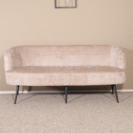 Lizzely Garden & Living Eetkamerbank Quinn 180cm taupe chenille