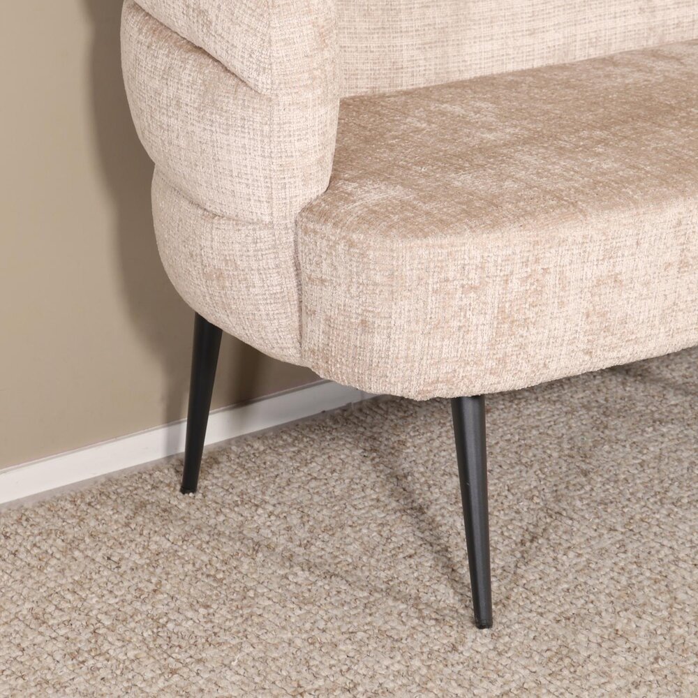 Eetkamerbank Quinn 180cm taupe chenille