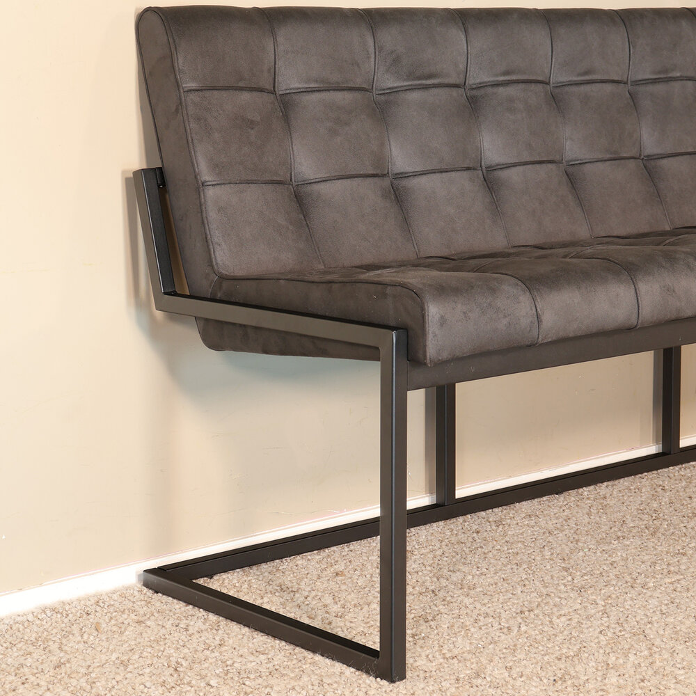 Eetkamerbank Vito 180cm zwart microvezel eetbank Eetkamerbank Vito 180cm zwart microvezel eetbank