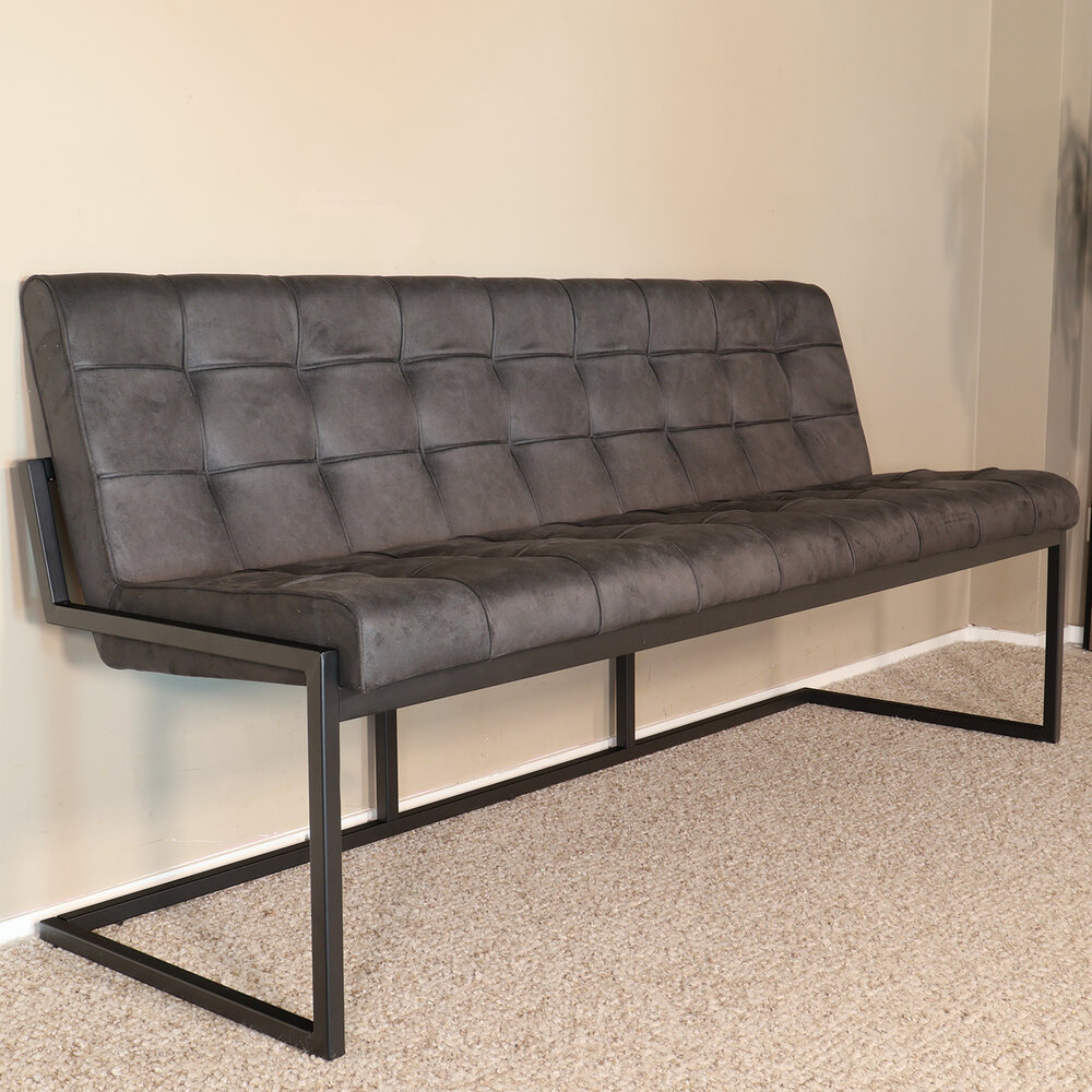 Eetkamerbank Vito 180cm zwart microvezel eetbank Eetkamerbank Vito 180cm zwart microvezel eetbank