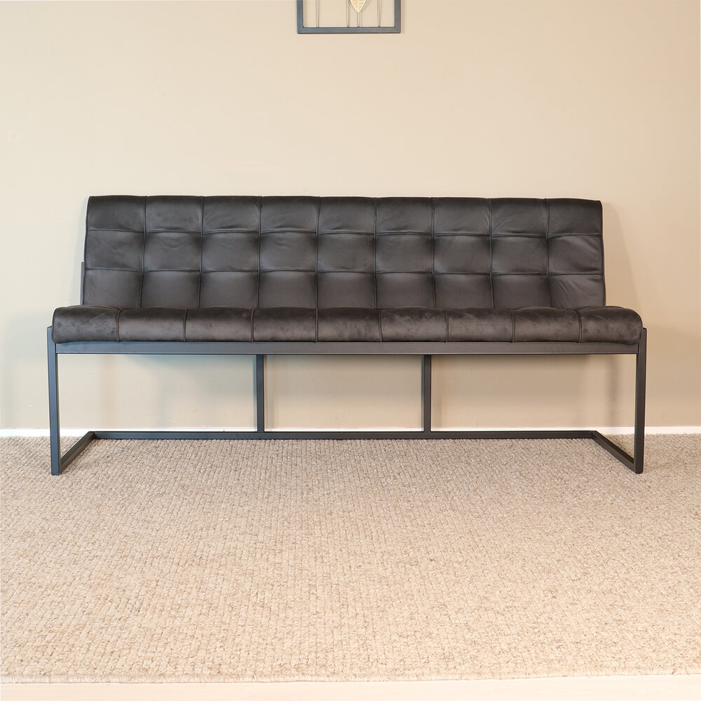 Eetkamerbank Vito 180cm zwart microvezel eetbank Eetkamerbank Vito 180cm zwart microvezel eetbank