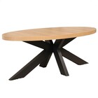 Salontafel ovaal melamine lichtbruin Denzel 120cm