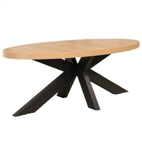 Lizzely Garden & Living Salontafel ovaal melamine lichtbruin Denzel 120cm