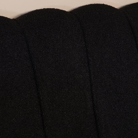 Lizzely Garden & Living Zitbank Belle 2 zits teddy zwart bankstel 140cm stof incl. 2 kussens bank