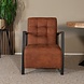 Lizzely Garden & Living Fauteuil Noud cognac microvezel