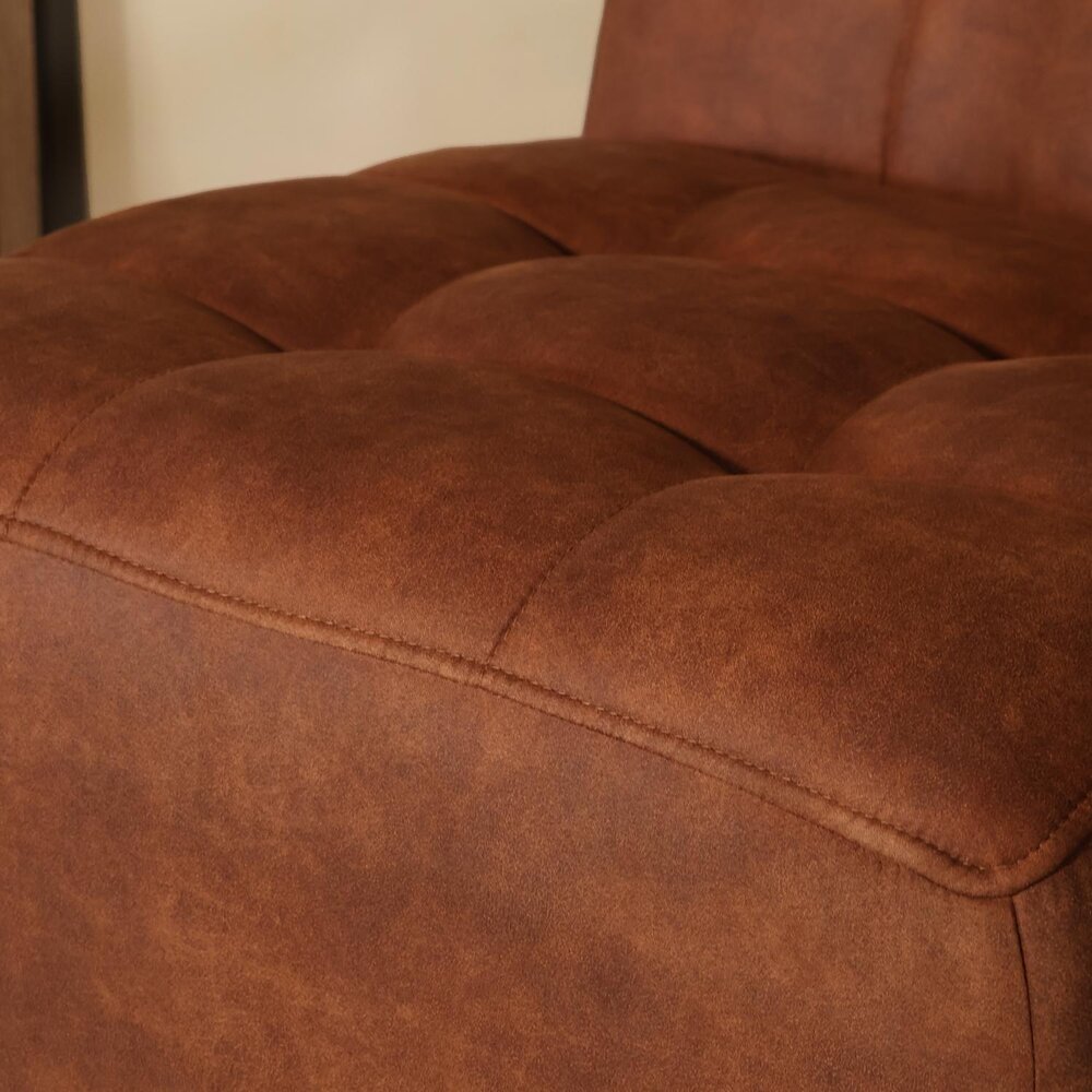 Fauteuil Noud cognac microvezel