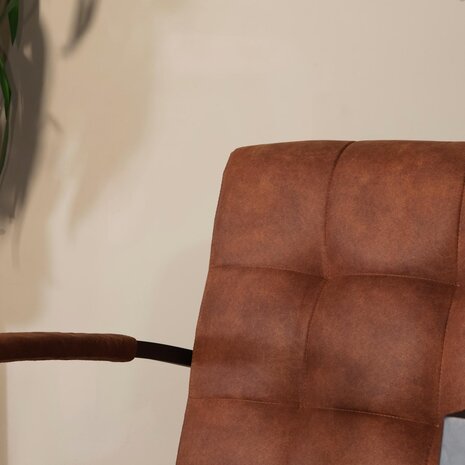 Lizzely Garden & Living Fauteuil Noud cognac microvezel