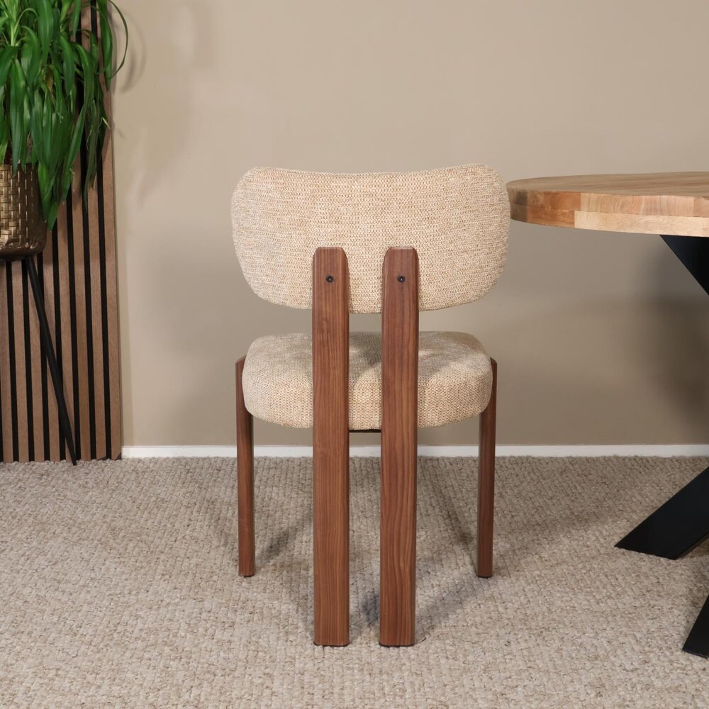 Eetkamerstoel Naomi walnoot bruin